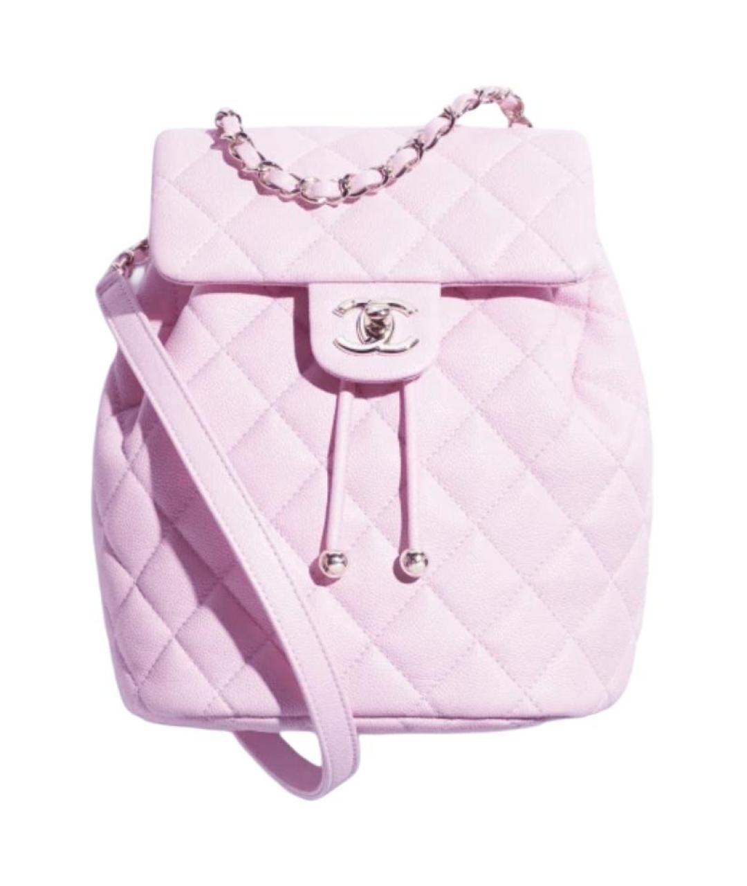 CHANEL Розовый кожаный рюкзак, фото 1