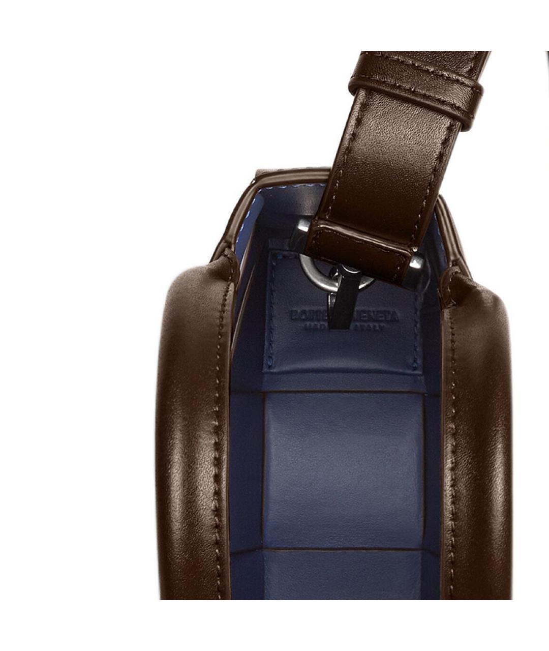BOTTEGA VENETA Коричневая кожаная сумка на плечо, фото 5
