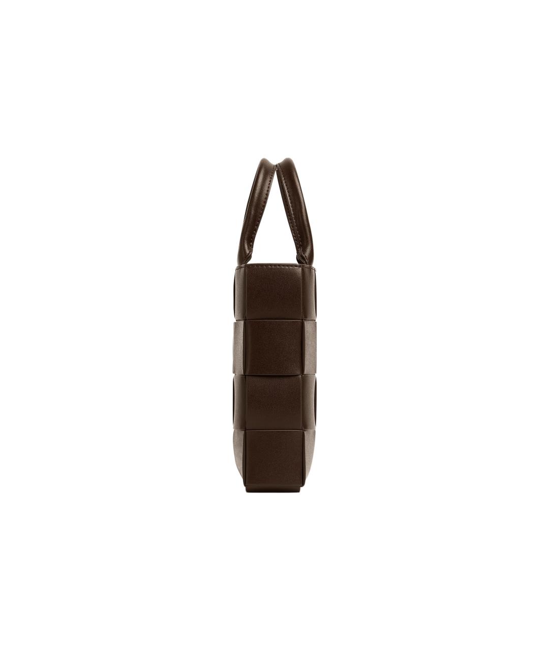 BOTTEGA VENETA Коричневая кожаная сумка на плечо, фото 2