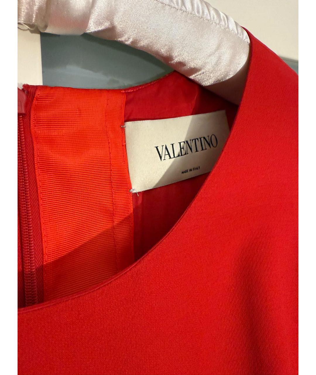 VALENTINO Красное шерстяное коктейльное платье, фото 3