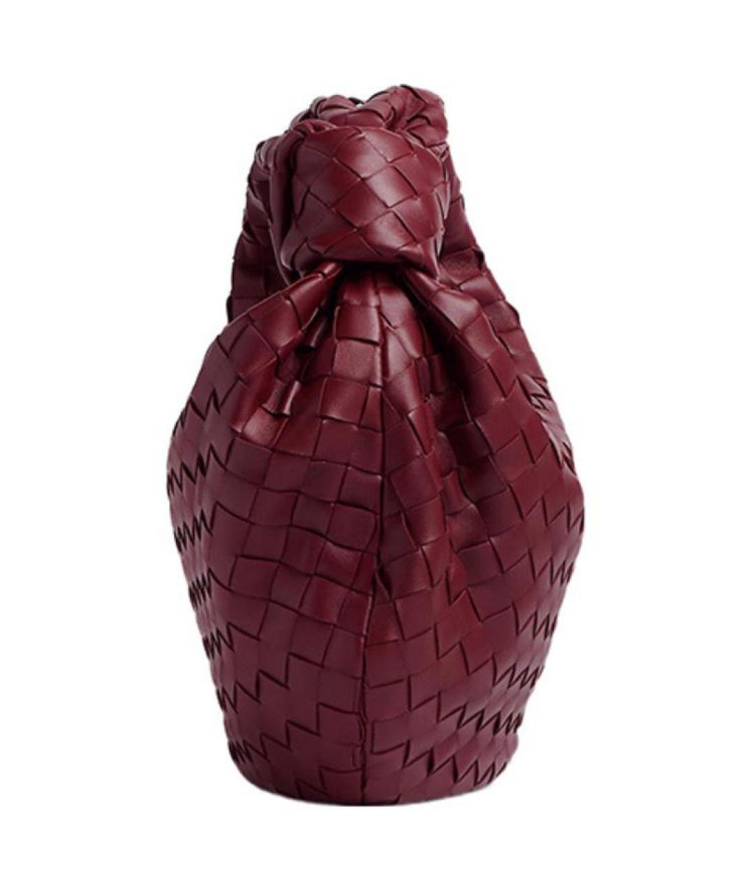 BOTTEGA VENETA Бордовая кожаная сумка через плечо, фото 2