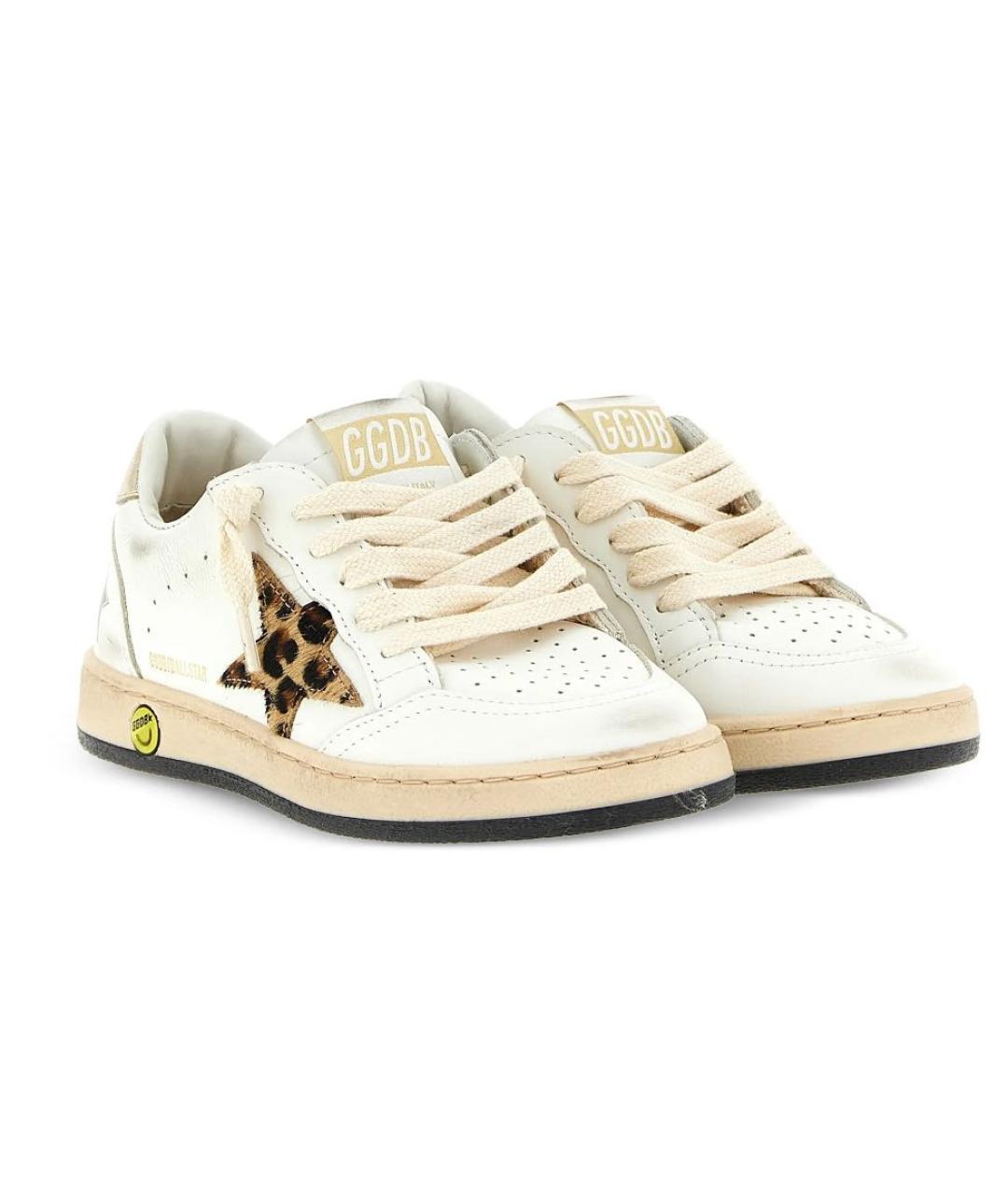 GOLDEN GOOSE Бежевые кожаные кеды, фото 6
