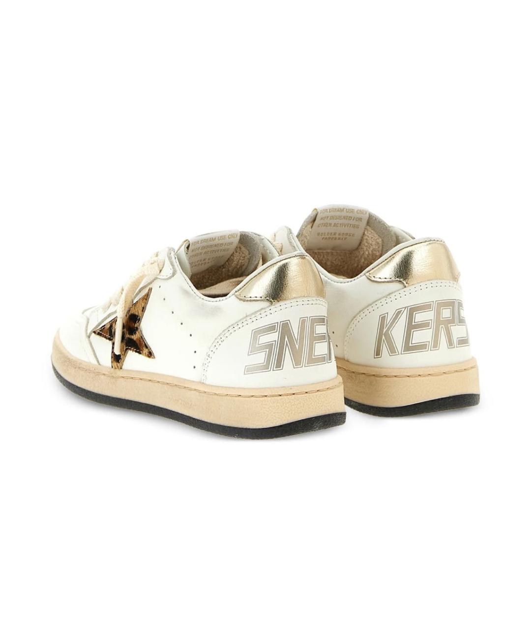 GOLDEN GOOSE Бежевые кожаные кеды, фото 4
