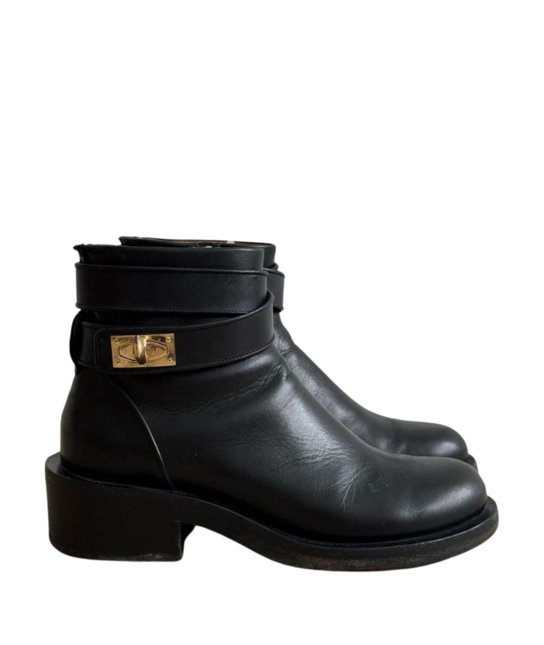 GIVENCHY Черные кожаные ботинки, фото 1