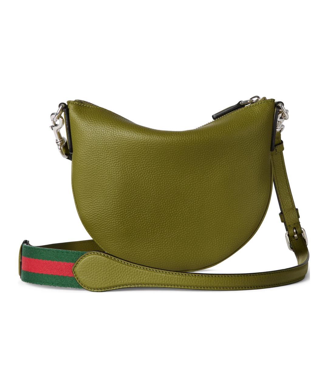 GUCCI Зеленая кожаная сумка через плечо, фото 4