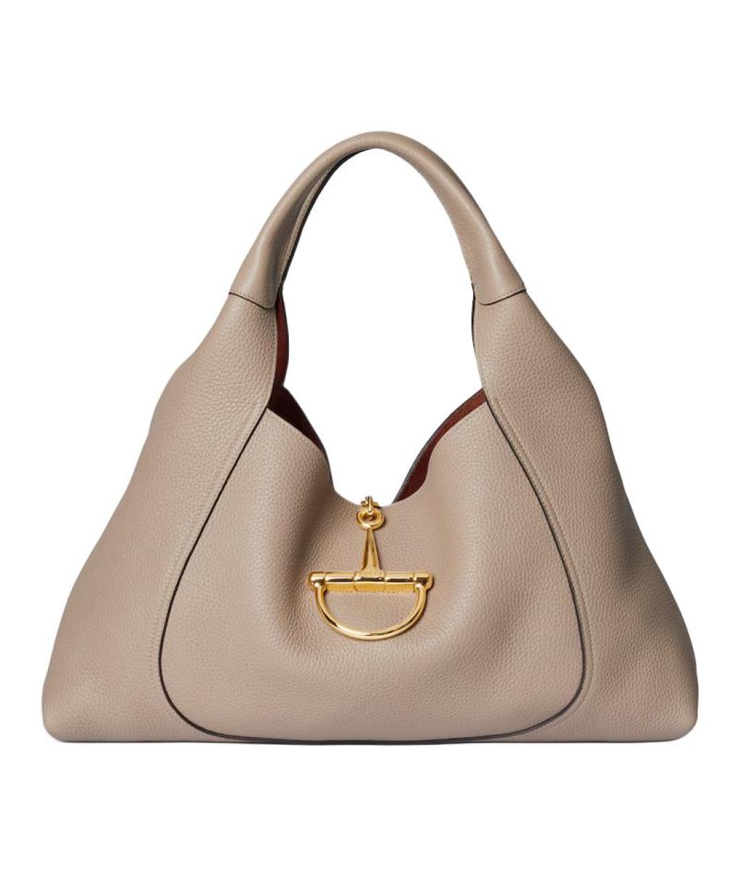 GUCCI Бежевая кожаная сумка через плечо, фото 1