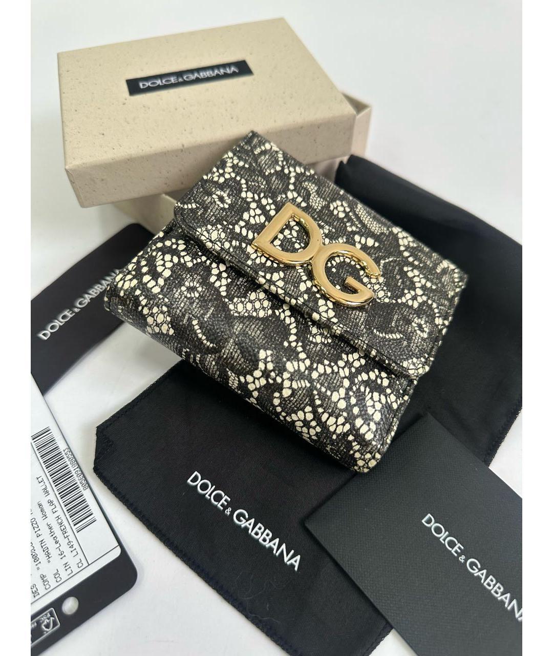 DOLCE&GABBANA Черный кожаный кошелек, фото 7