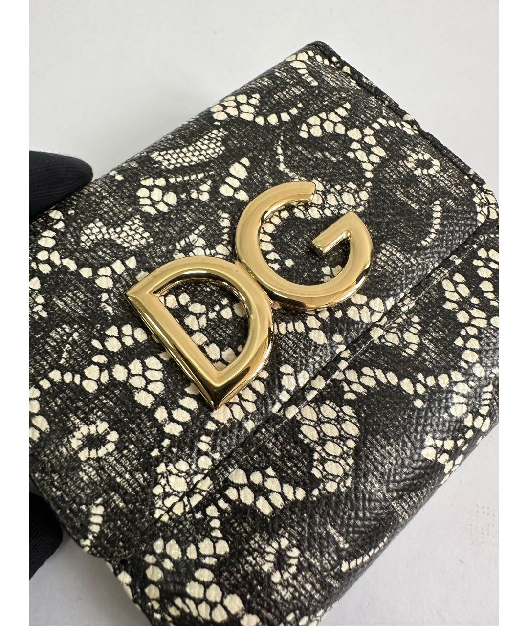DOLCE&GABBANA Черный кожаный кошелек, фото 6