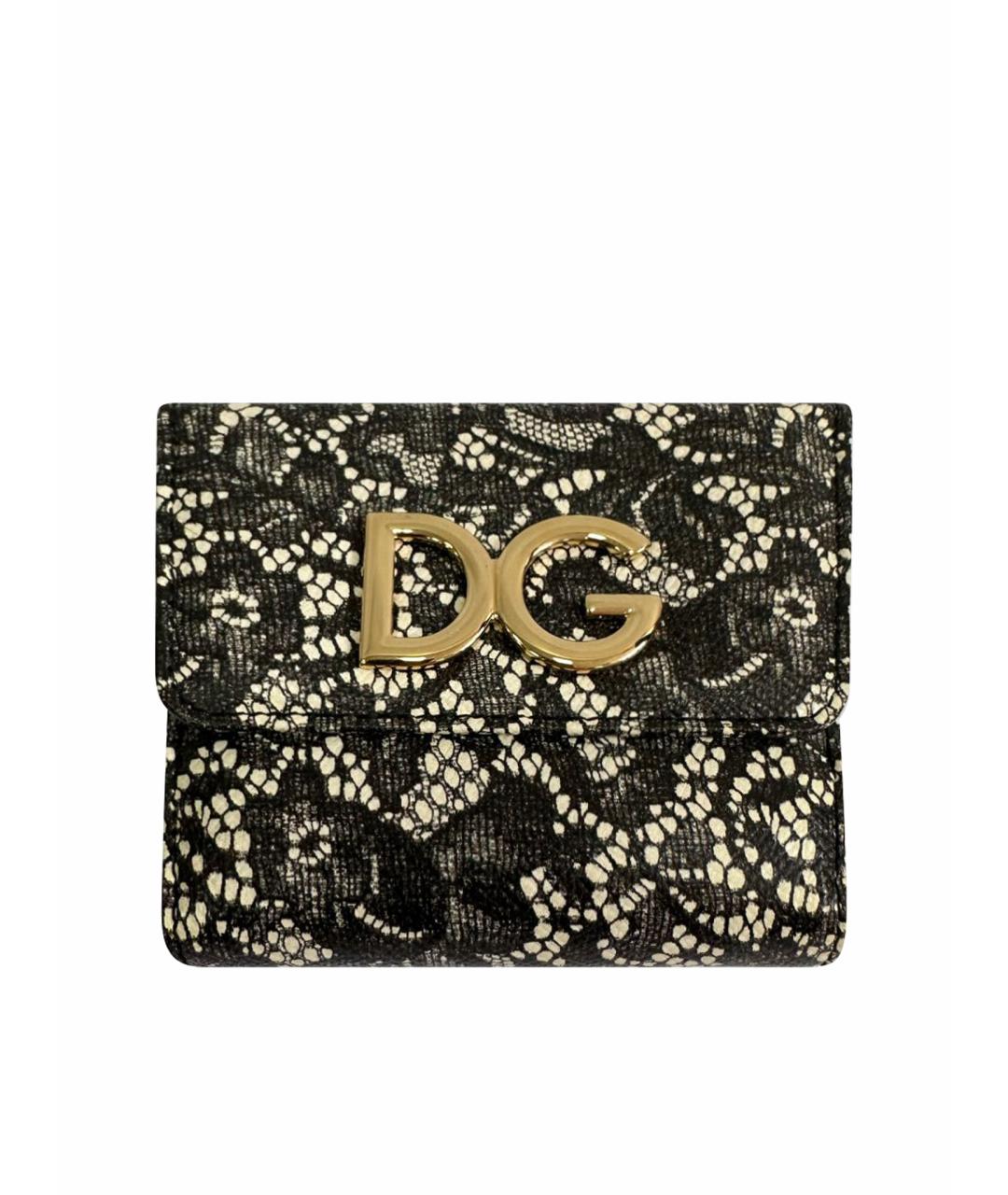 DOLCE&GABBANA Черный кожаный кошелек, фото 8