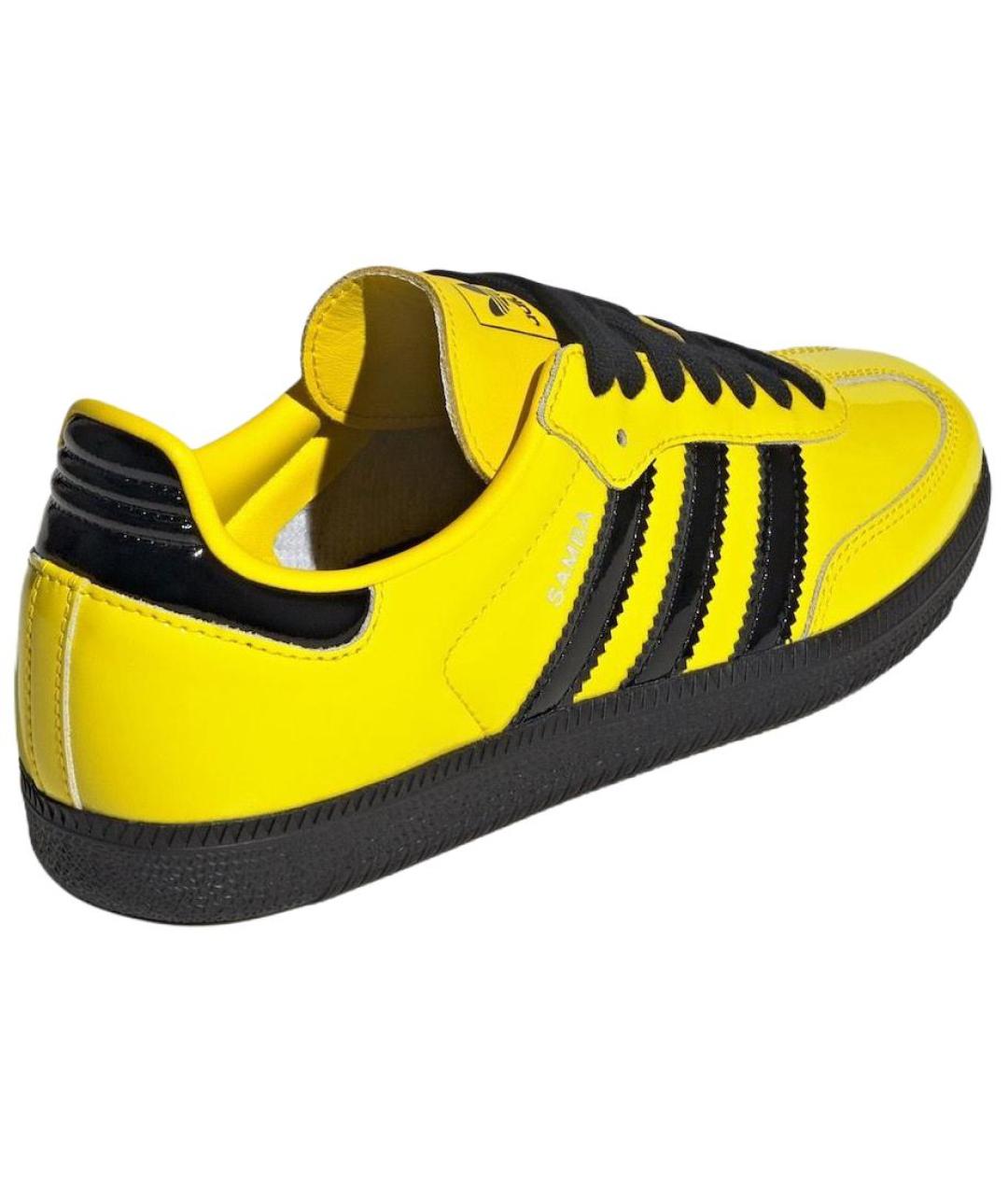 ADIDAS Желтые кеды из лакированной кожи, фото 2