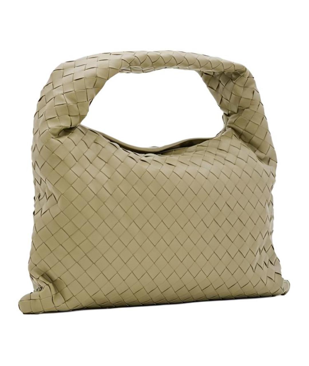 BOTTEGA VENETA Бежевая кожаная сумка через плечо, фото 2