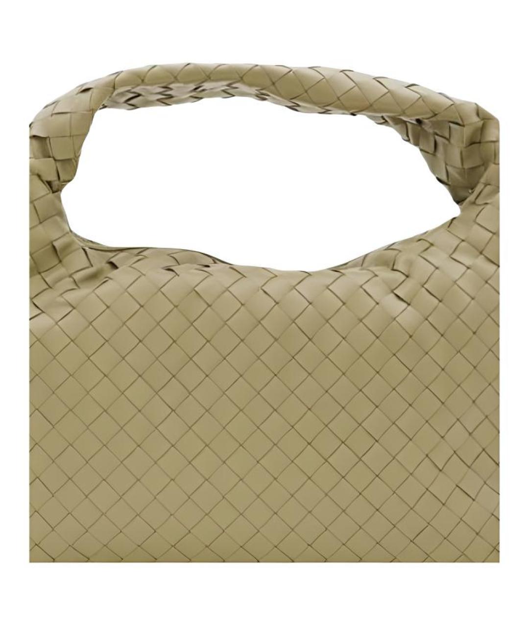 BOTTEGA VENETA Бежевая кожаная сумка через плечо, фото 4
