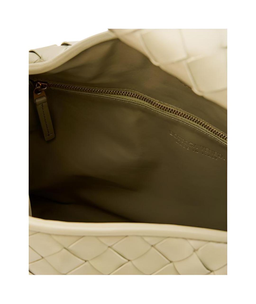BOTTEGA VENETA Бежевая кожаная сумка через плечо, фото 5