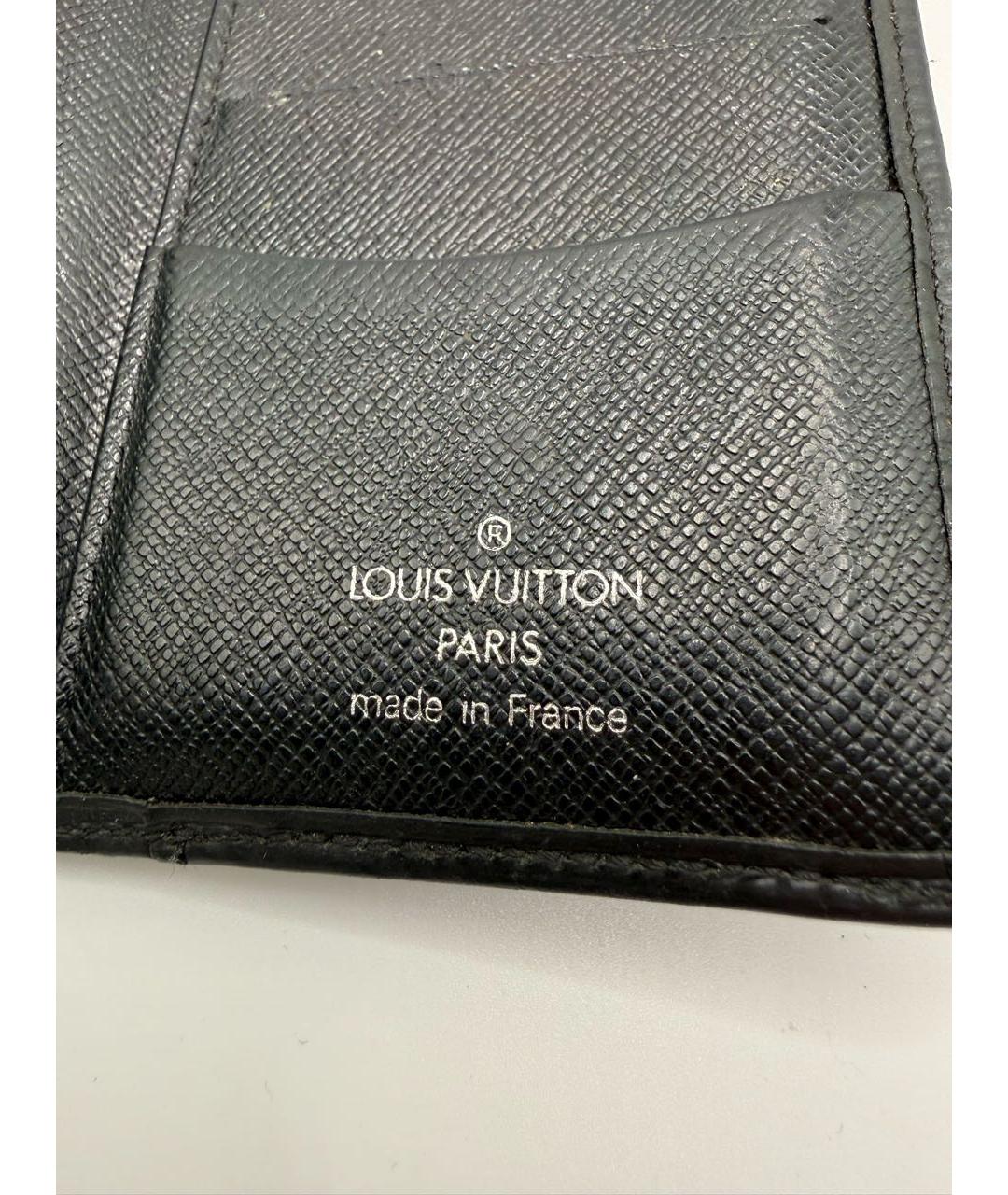 LOUIS VUITTON Черный кожаный кардхолдер, фото 6