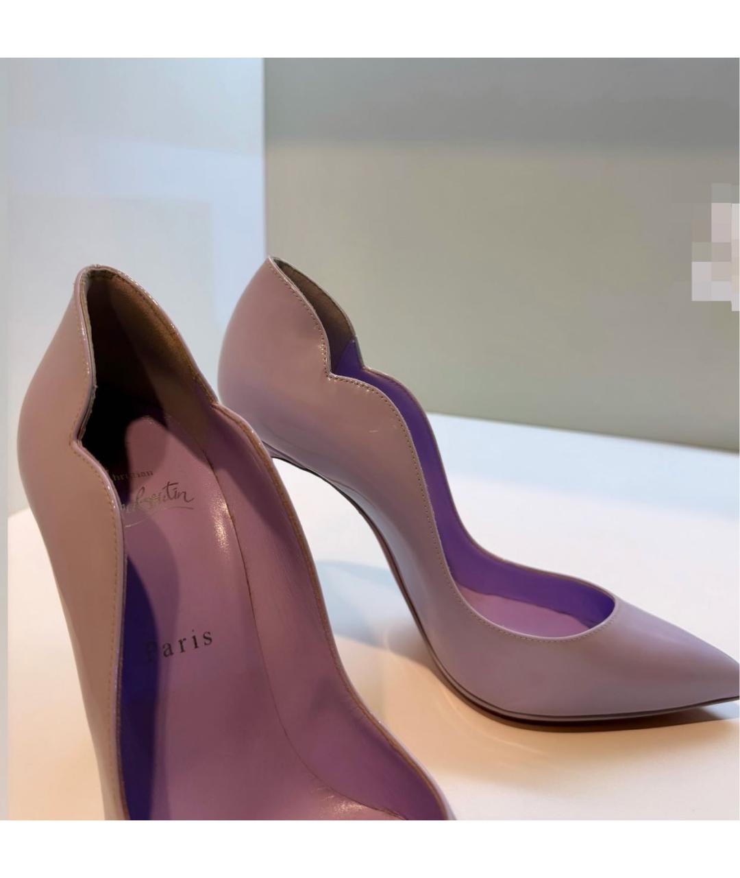CHRISTIAN LOUBOUTIN Фиолетовые туфли из лакированной кожи, фото 5