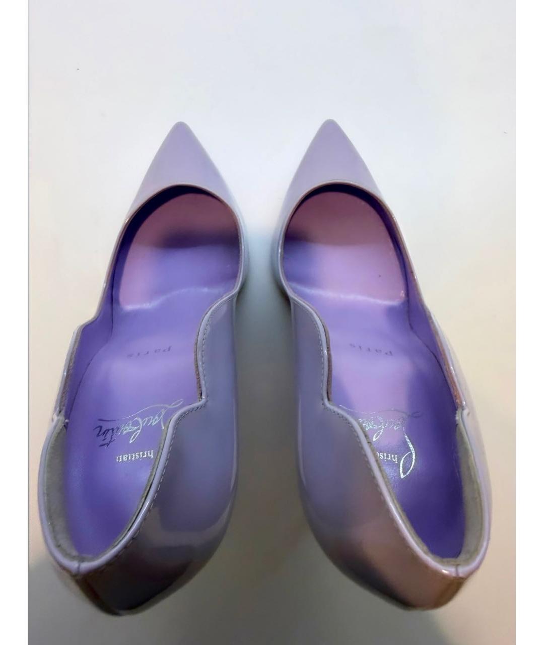 CHRISTIAN LOUBOUTIN Фиолетовые туфли из лакированной кожи, фото 3