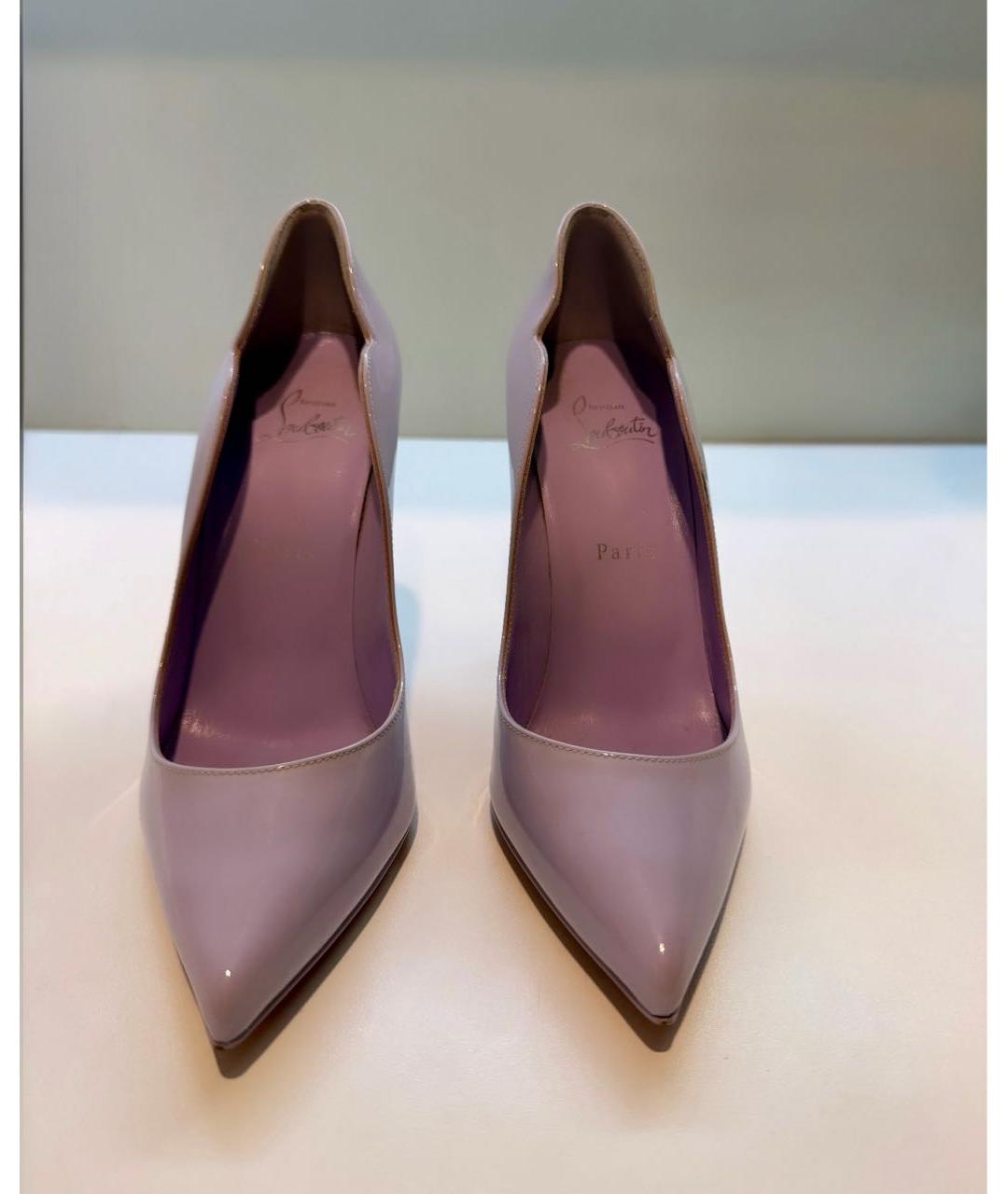 CHRISTIAN LOUBOUTIN Фиолетовые туфли из лакированной кожи, фото 2