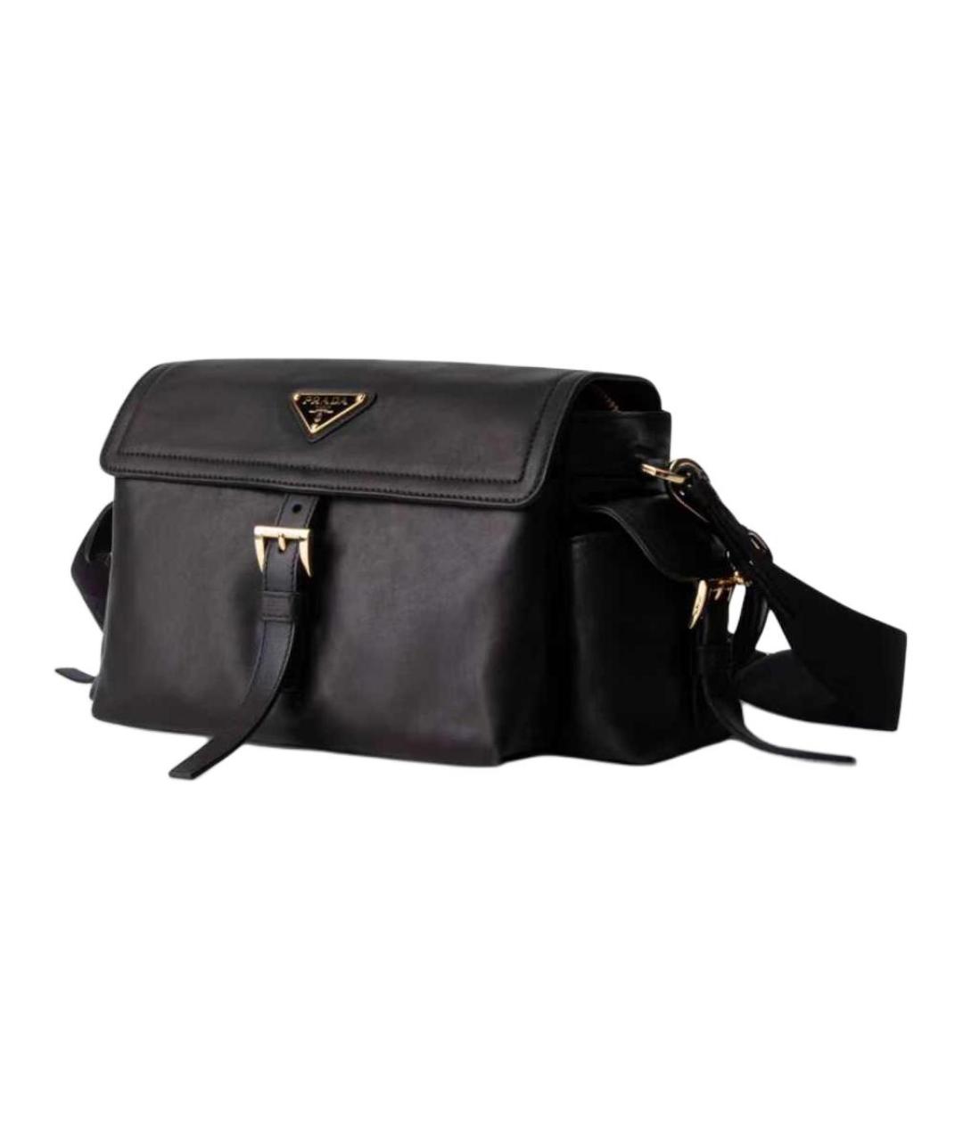 PRADA Черная кожаная сумка через плечо, фото 2