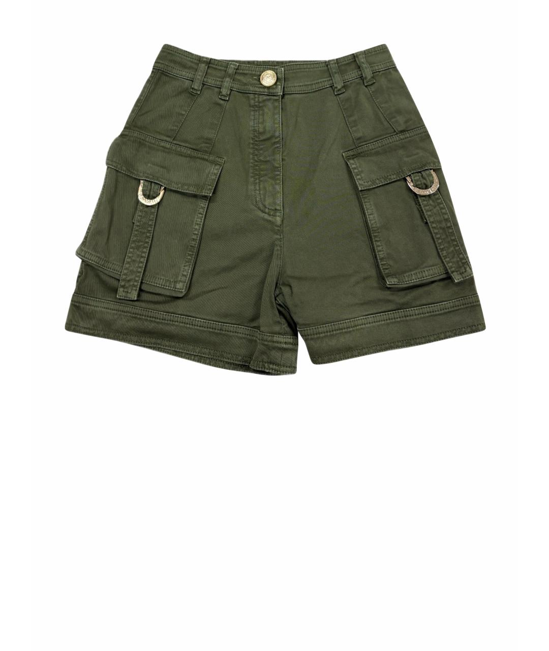 BALMAIN Хаки хлопковые шорты, фото 1