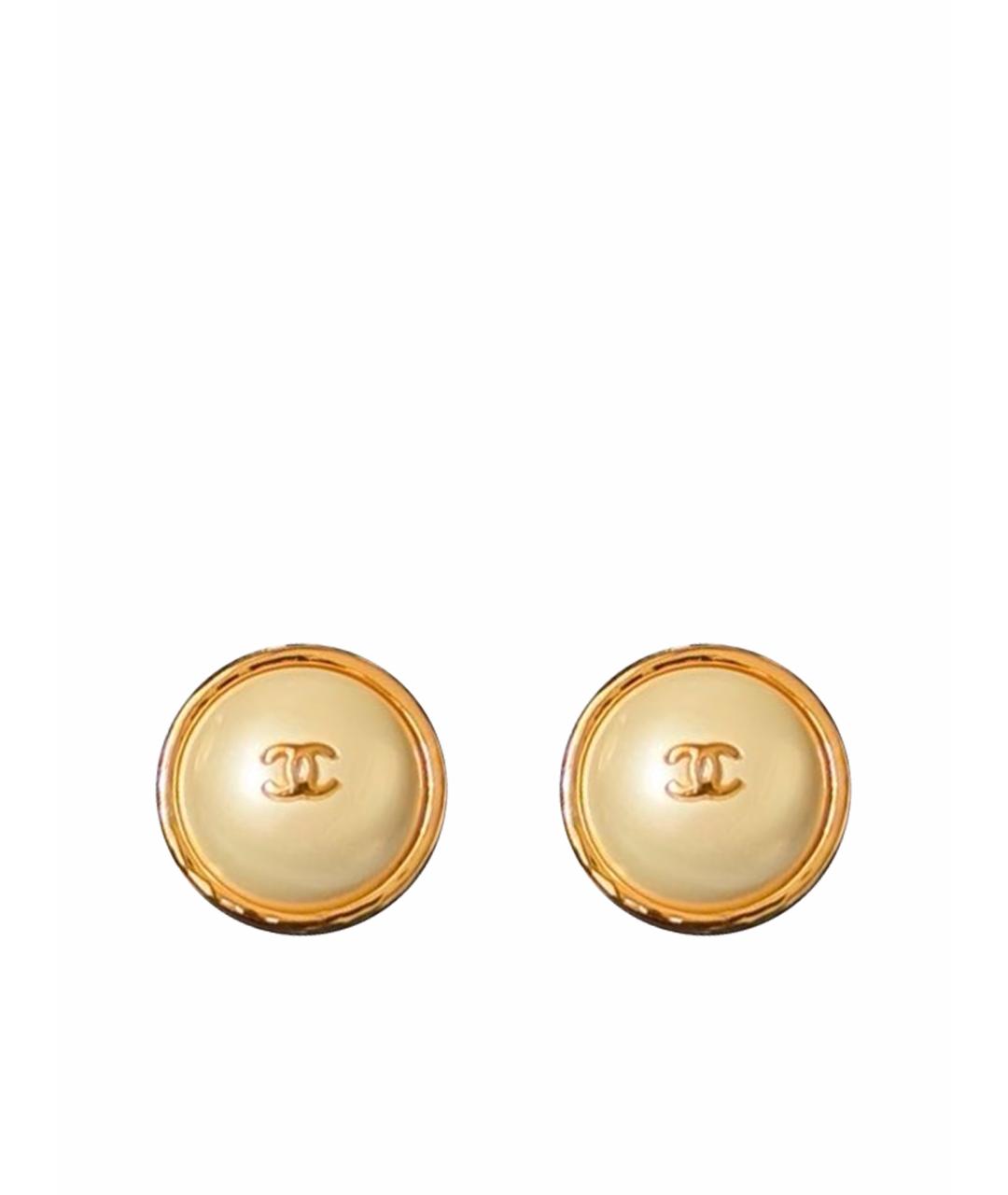 CHANEL Белые серьги, фото 1