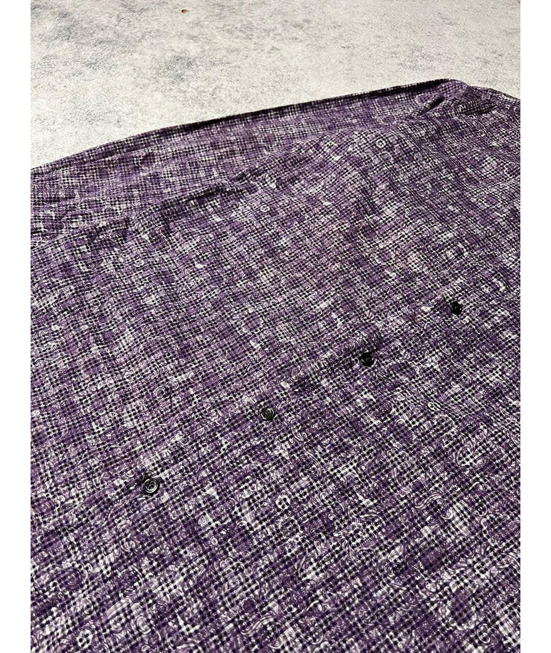BOTTEGA VENETA Фиолетовая хлопковая кэжуал рубашка, фото 5