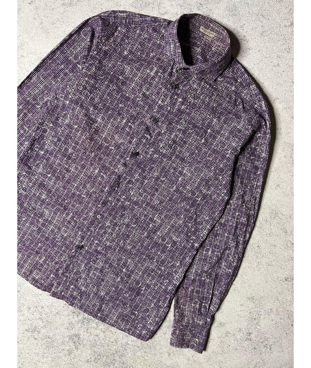 BOTTEGA VENETA Фиолетовая хлопковая кэжуал рубашка, фото 3