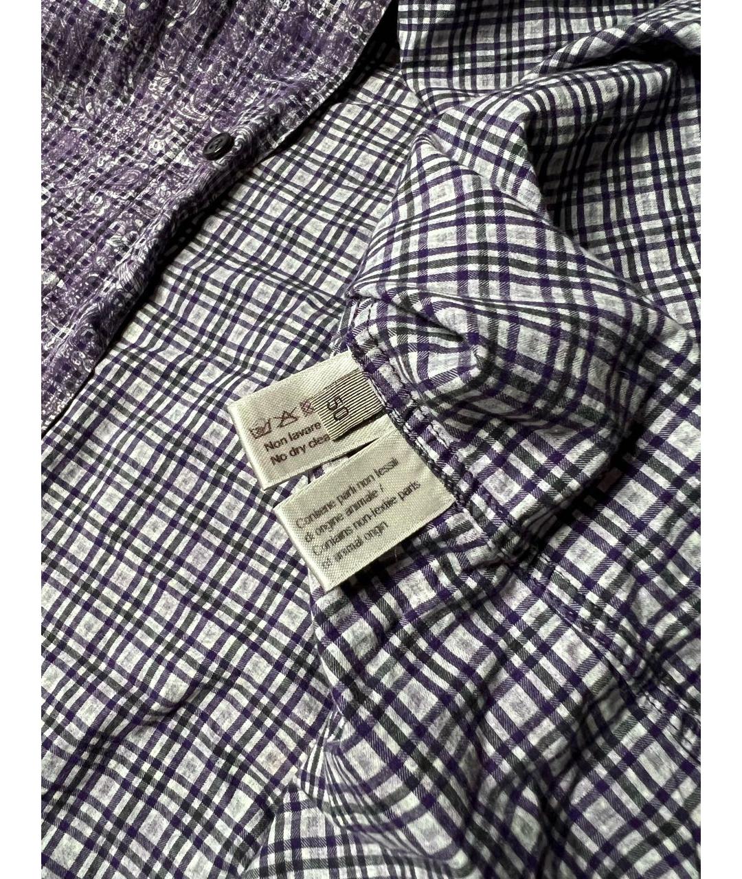 BOTTEGA VENETA Фиолетовая хлопковая кэжуал рубашка, фото 7