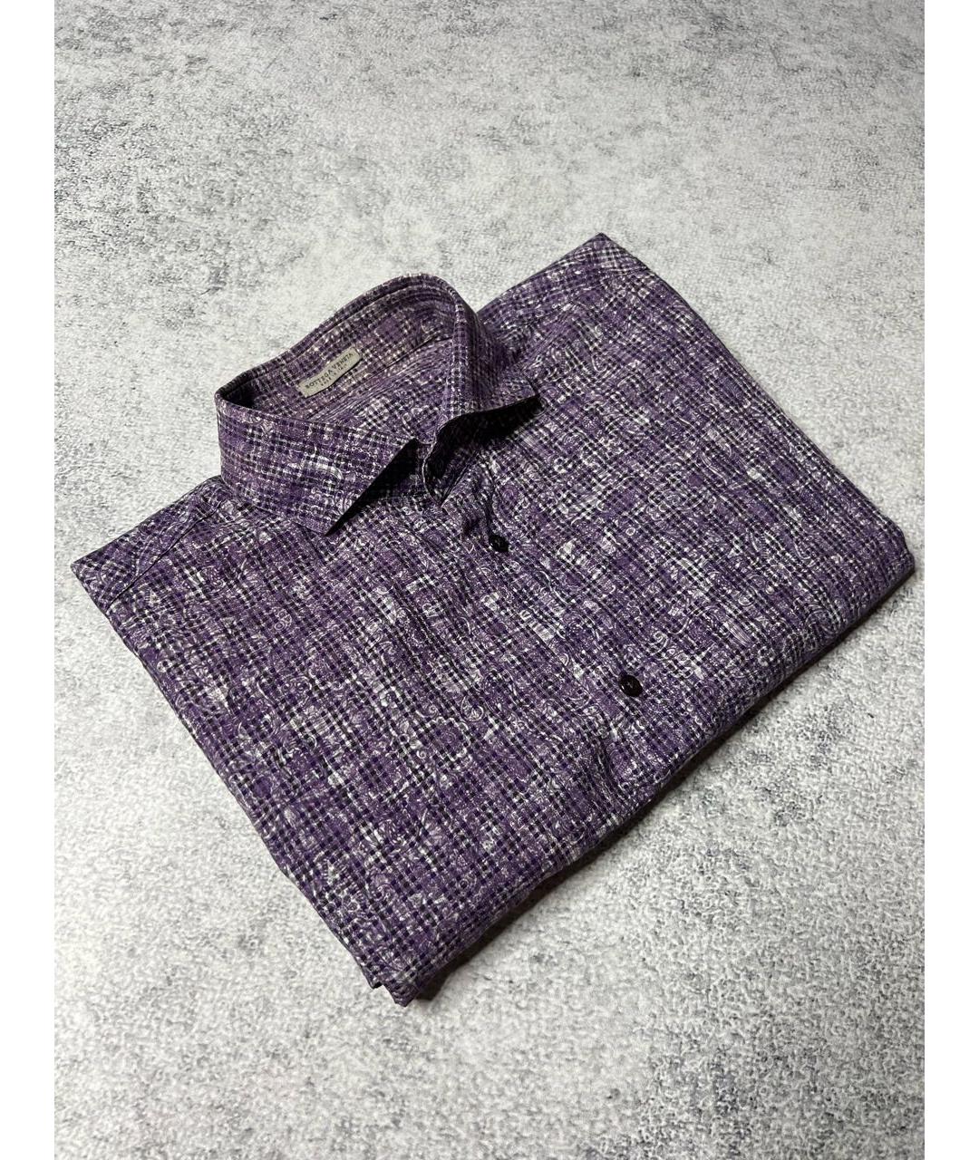 BOTTEGA VENETA Фиолетовая хлопковая кэжуал рубашка, фото 2