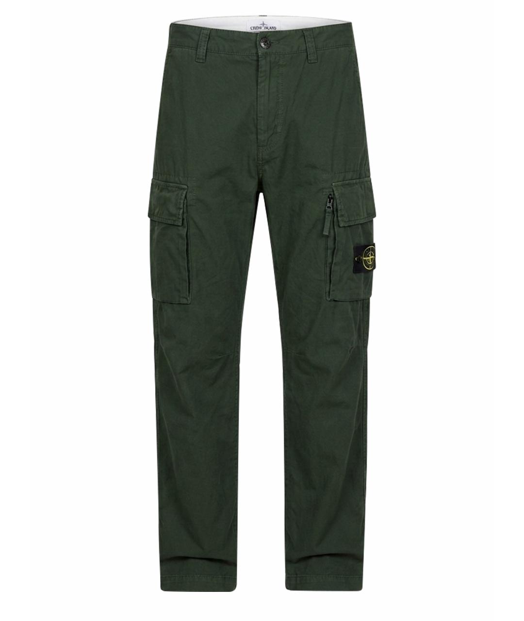 STONE ISLAND Зеленые брюки чинос, фото 6