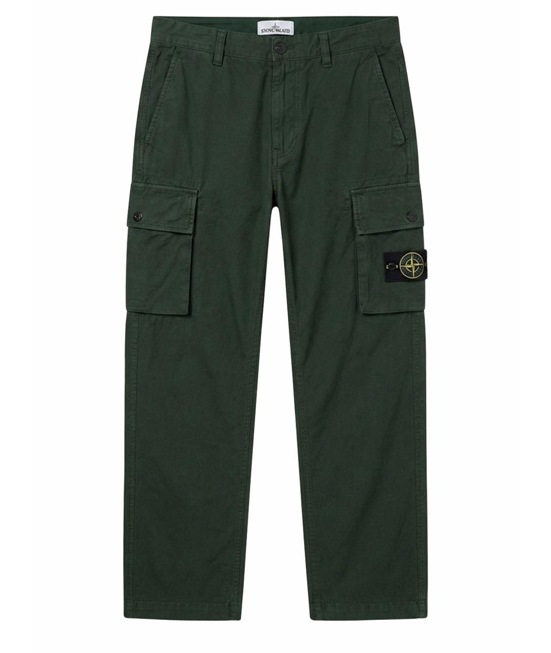 STONE ISLAND Зеленые брюки чинос, фото 1