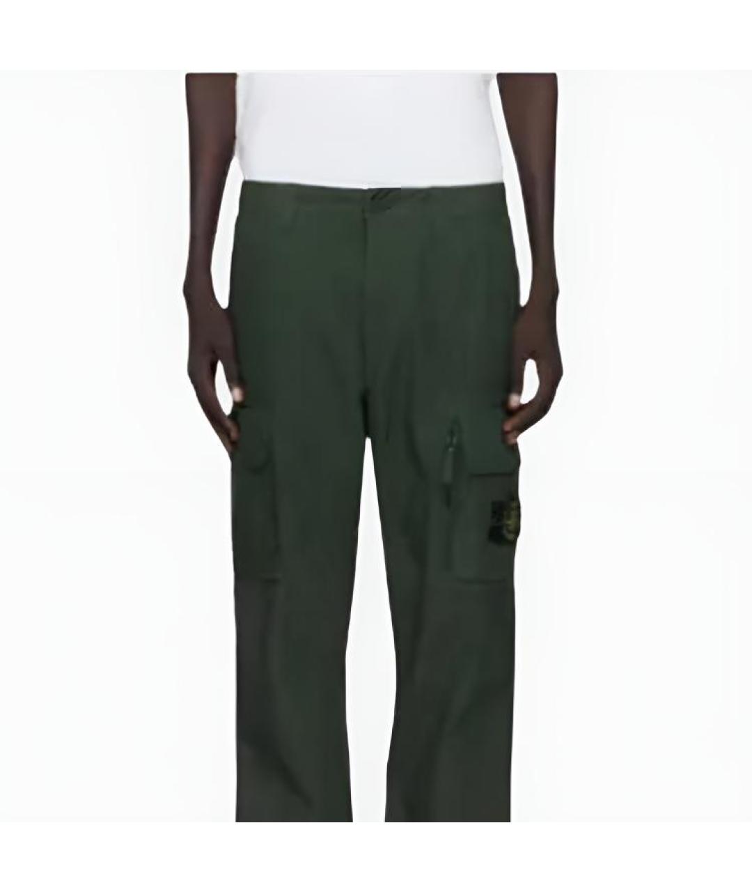 STONE ISLAND Зеленые брюки чинос, фото 5