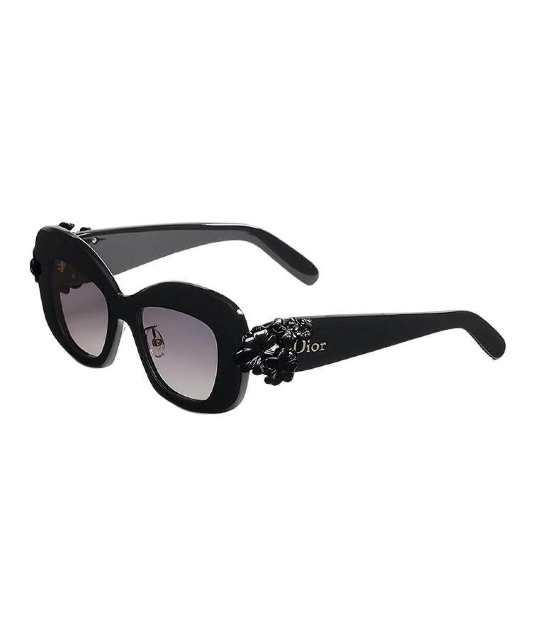 CHRISTIAN DIOR Черные пластиковые солнцезащитные очки, фото 1