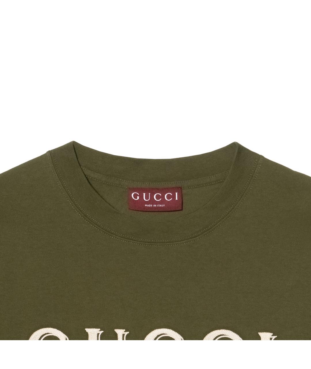 GUCCI Зеленая футболка, фото 5