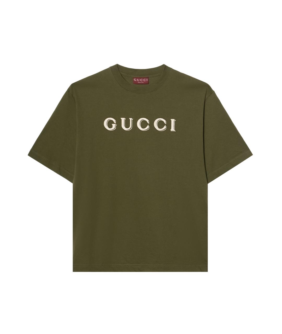 GUCCI Зеленая футболка, фото 1