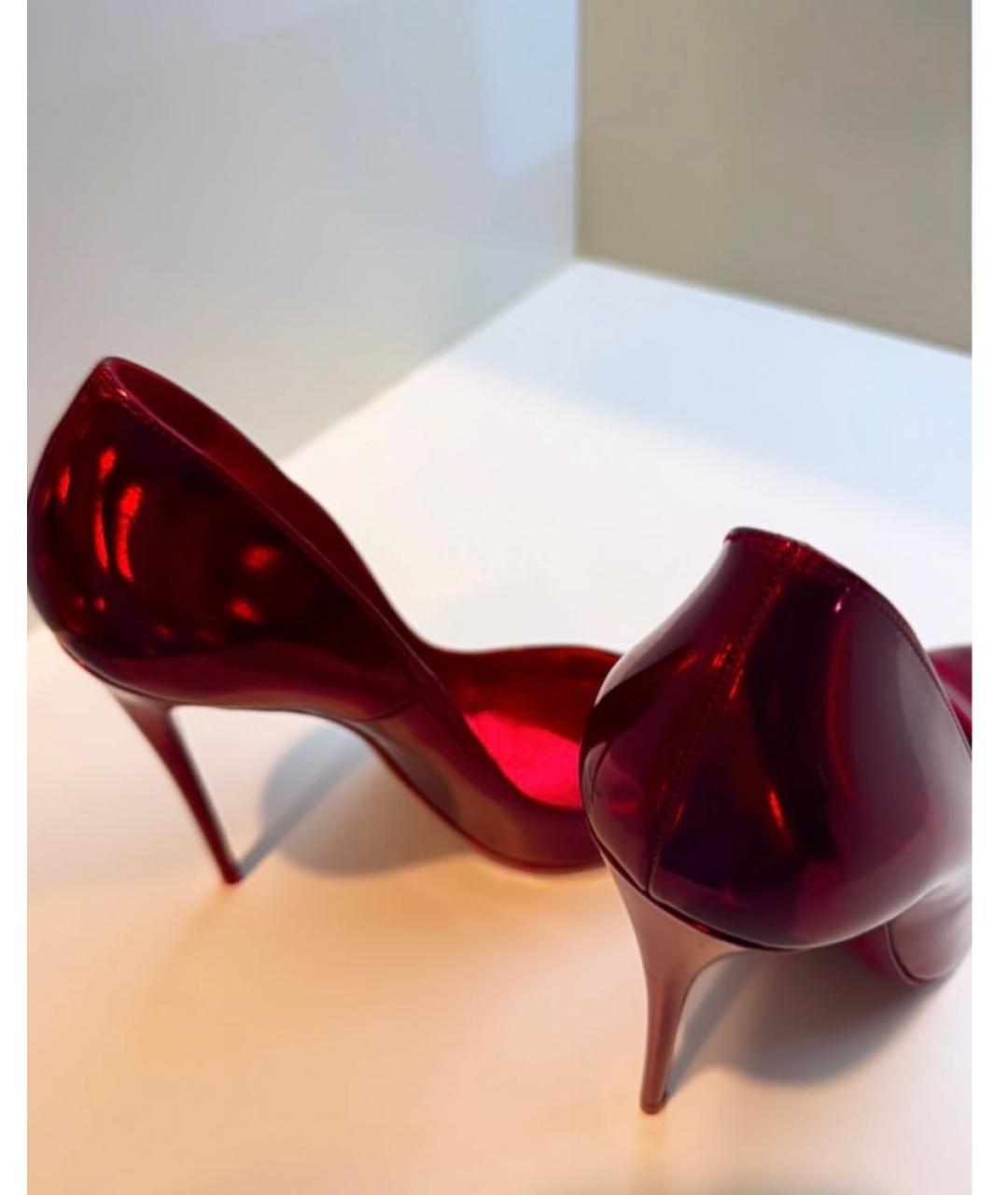 CHRISTIAN LOUBOUTIN Красные туфли из лакированной кожи, фото 6