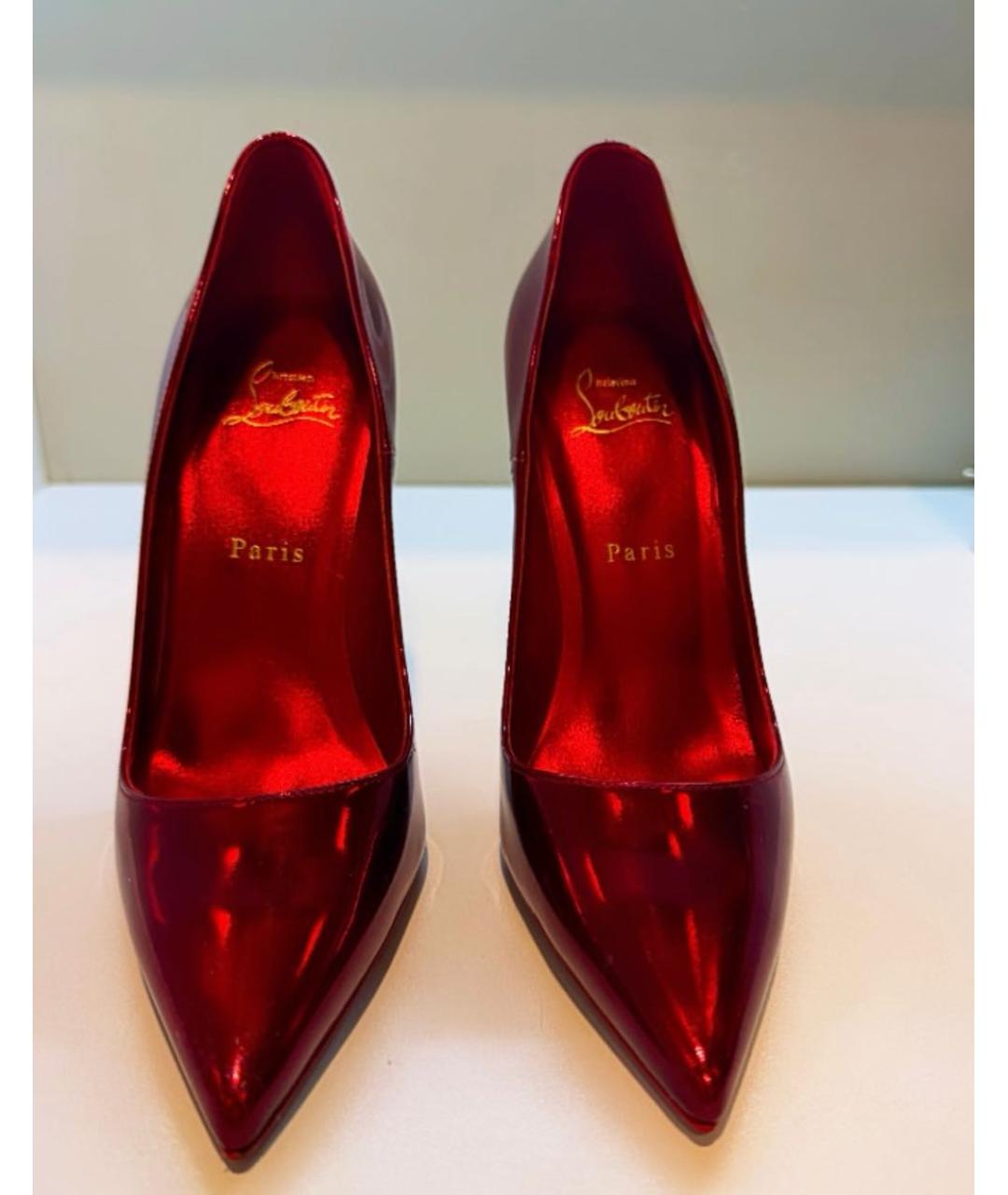 CHRISTIAN LOUBOUTIN Красные туфли из лакированной кожи, фото 2