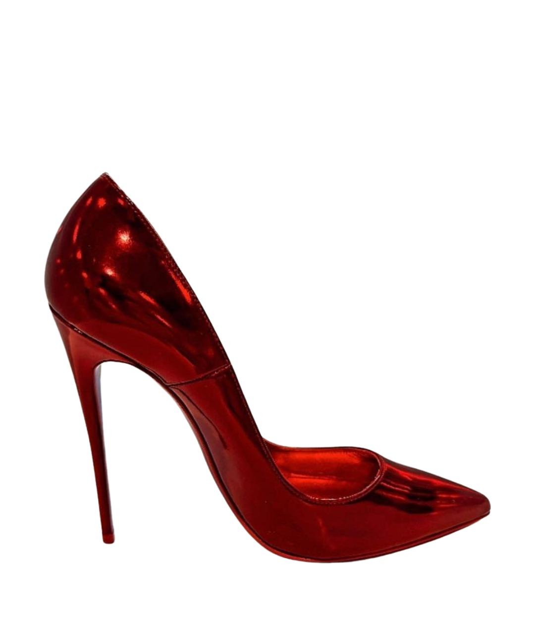 CHRISTIAN LOUBOUTIN Красные туфли из лакированной кожи, фото 1