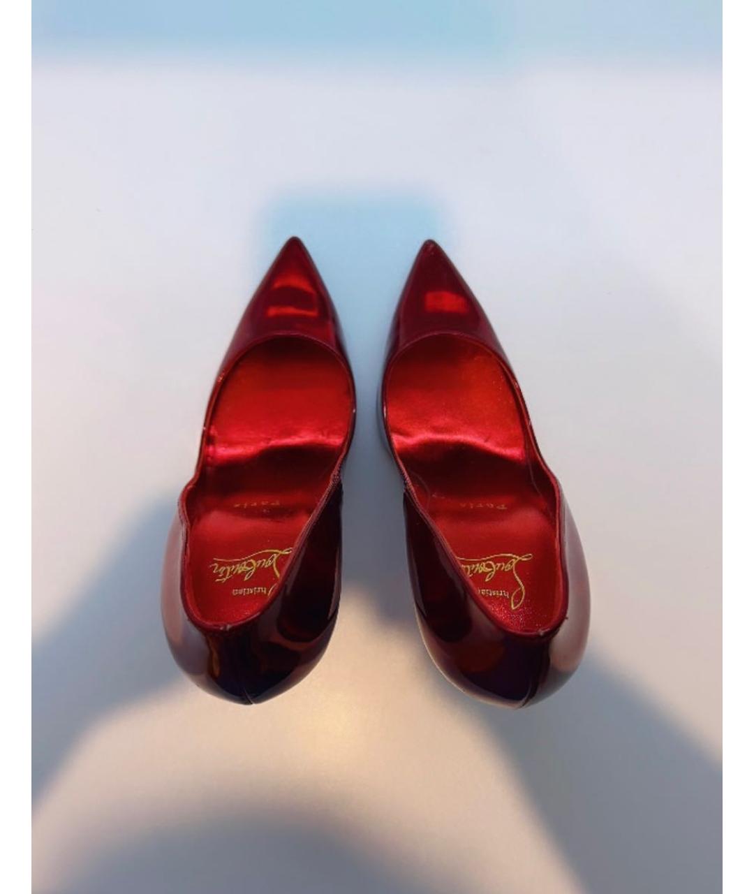 CHRISTIAN LOUBOUTIN Красные туфли из лакированной кожи, фото 3