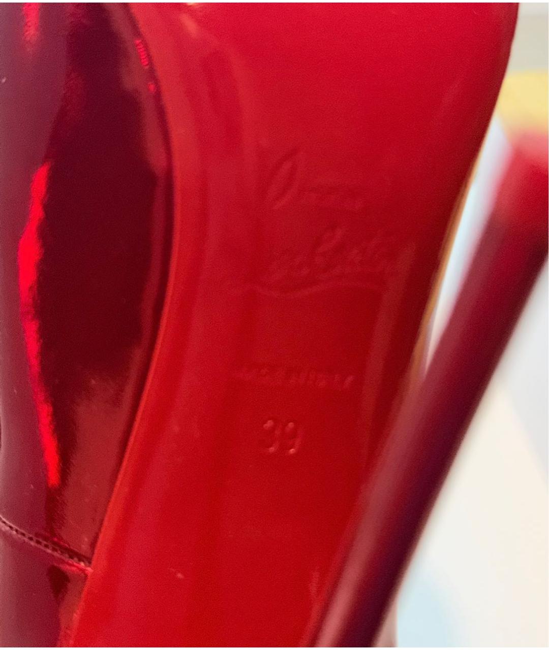 CHRISTIAN LOUBOUTIN Красные туфли из лакированной кожи, фото 5