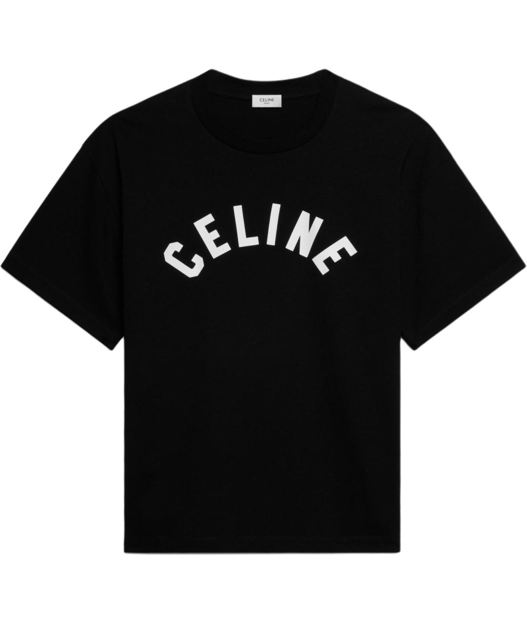 CELINE Черная футболка, фото 1