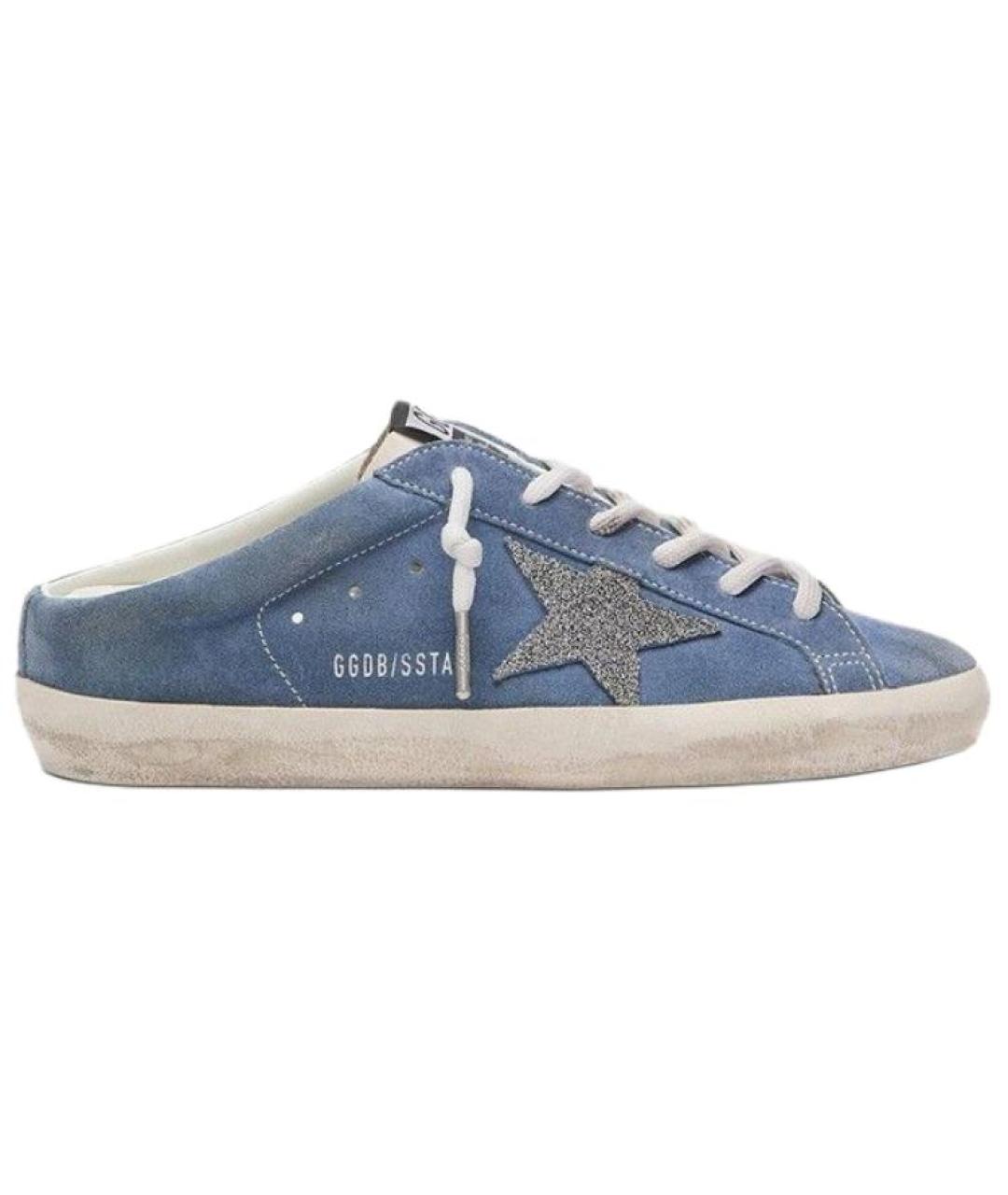 GOLDEN GOOSE Синие замшевые мюли, фото 1