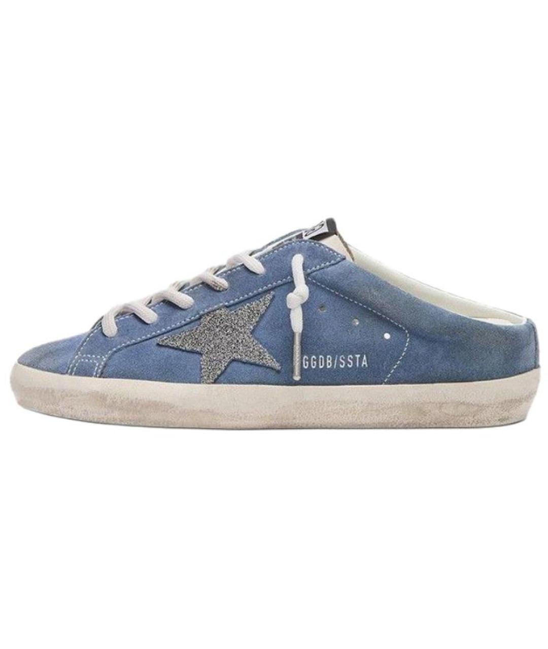 GOLDEN GOOSE Синие замшевые мюли, фото 2