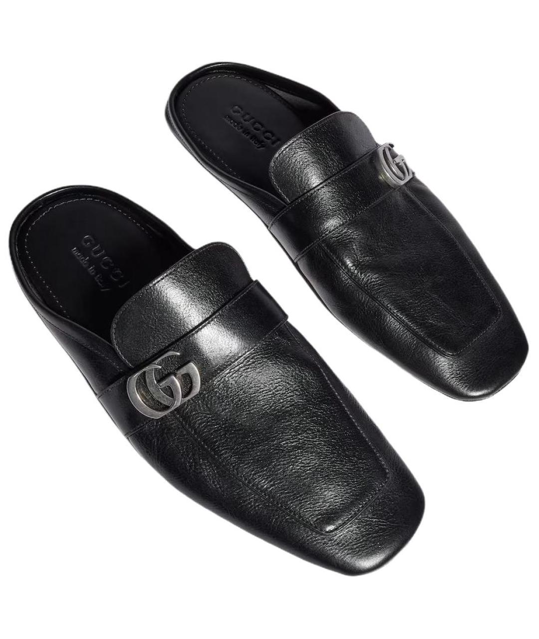 GUCCI Черные кожаные туфли, фото 4