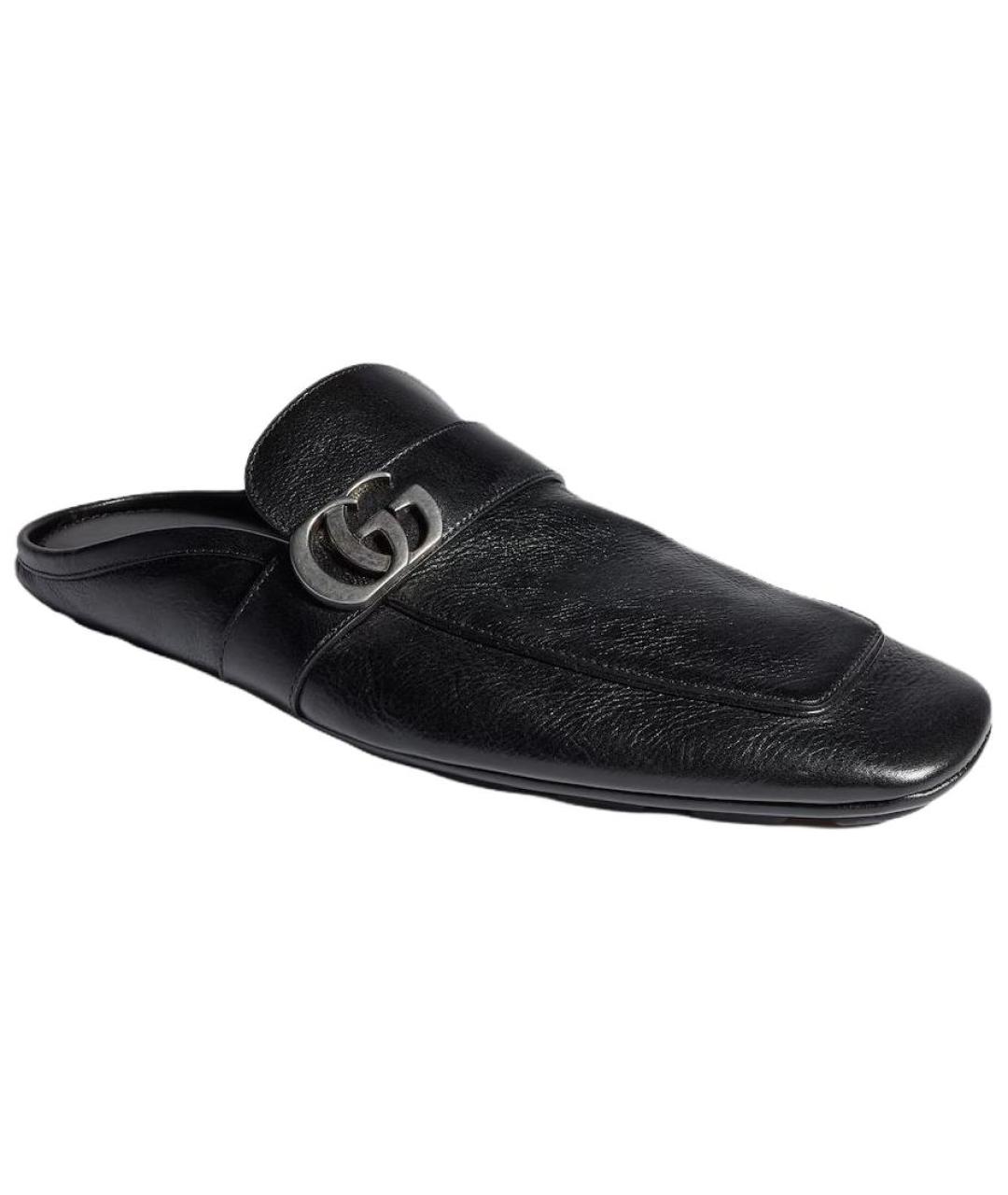 GUCCI Черные кожаные туфли, фото 3
