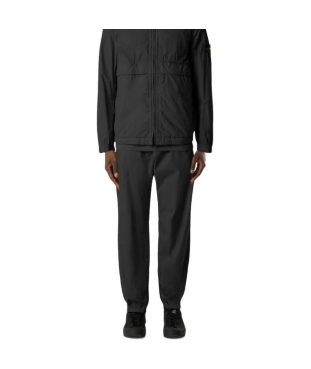 STONE ISLAND Черные повседневные брюки, фото 3