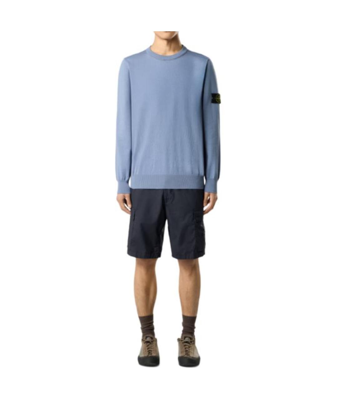 STONE ISLAND Синий джемпер / свитер, фото 3
