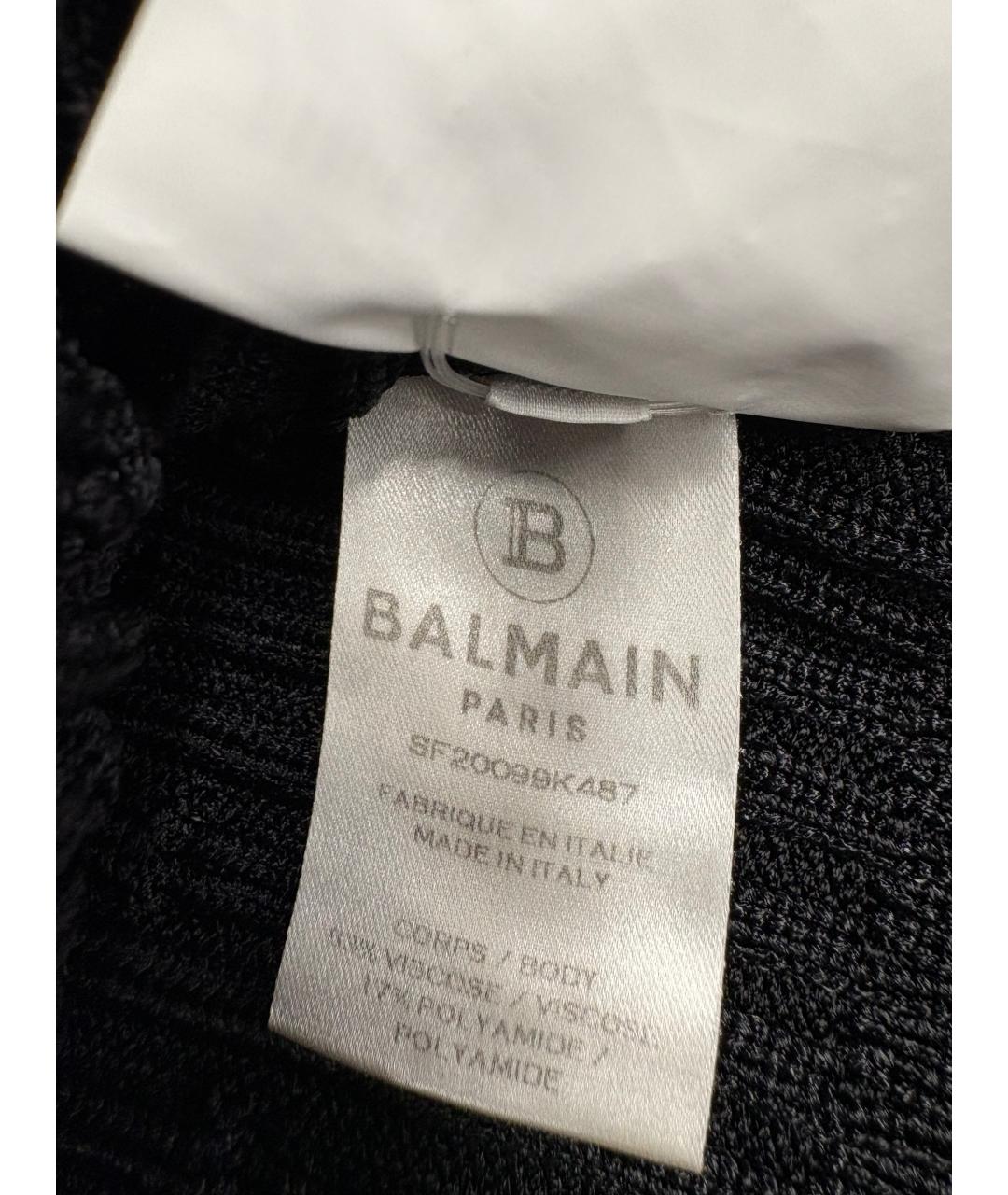 BALMAIN Черная вискозная майка, фото 3
