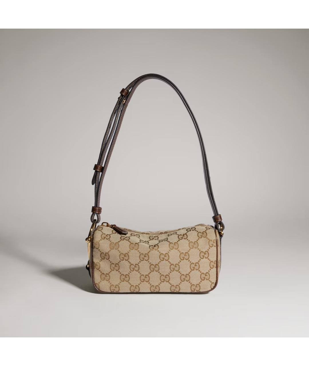 GUCCI Бежевая жаккардовая сумка через плечо, фото 4