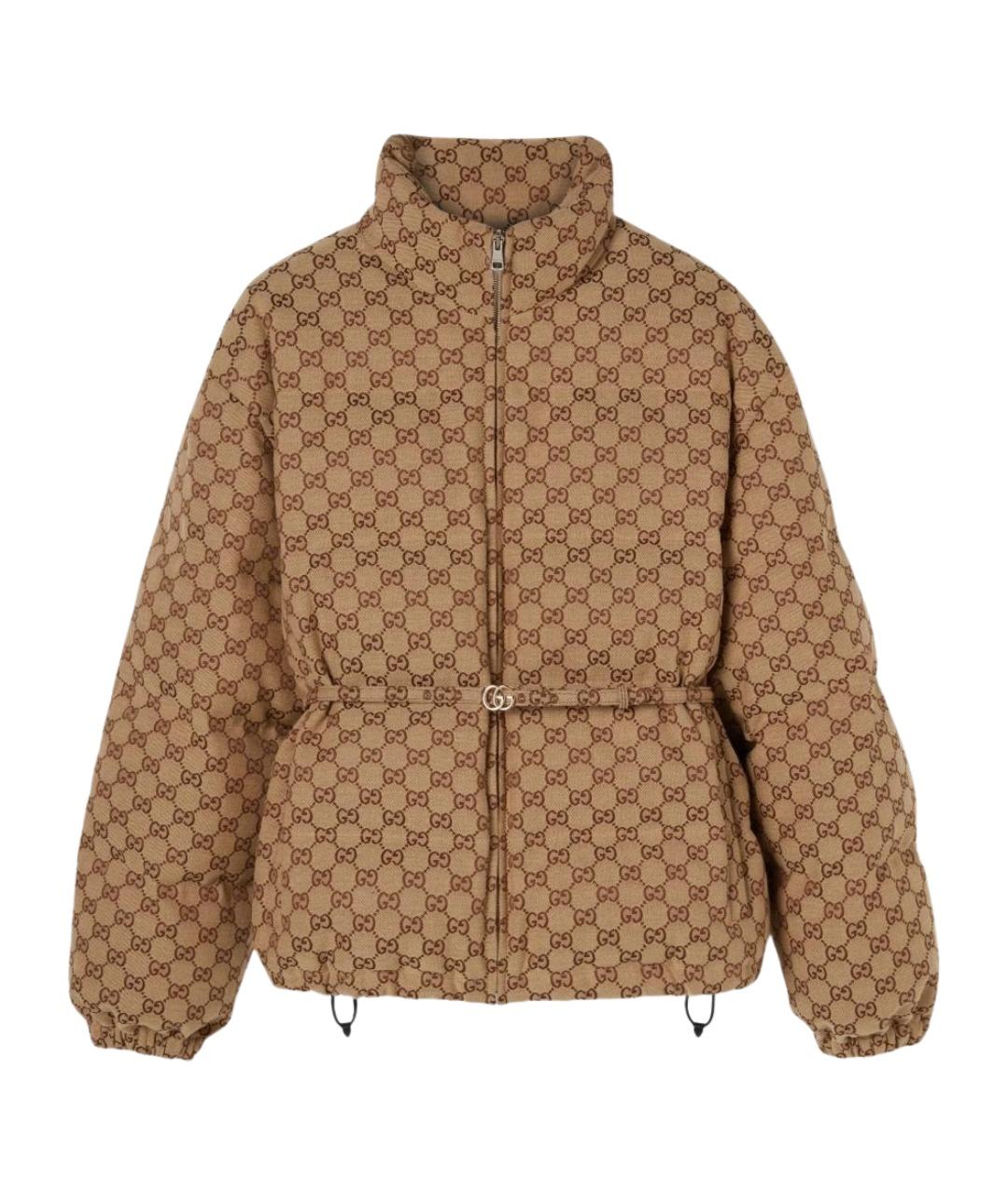 GUCCI Коричневая хлопковая куртка, фото 1