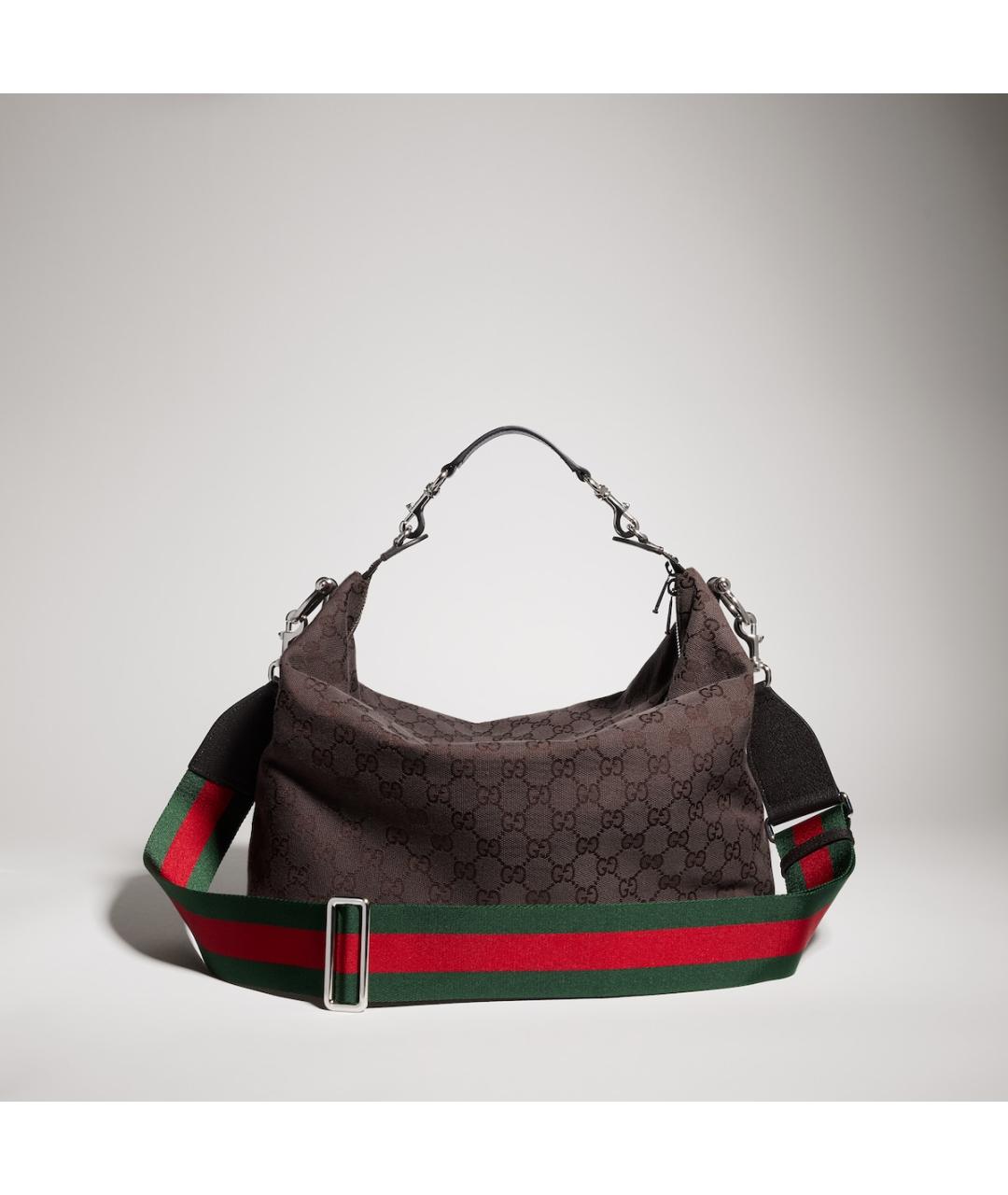 GUCCI Коричневая тканевая сумка на плечо, фото 3